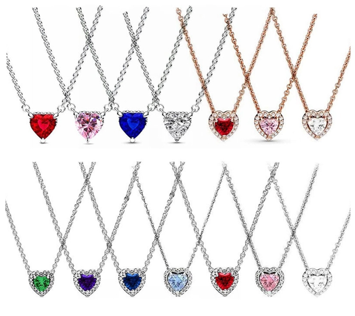 Heart pearl collarbone necklace